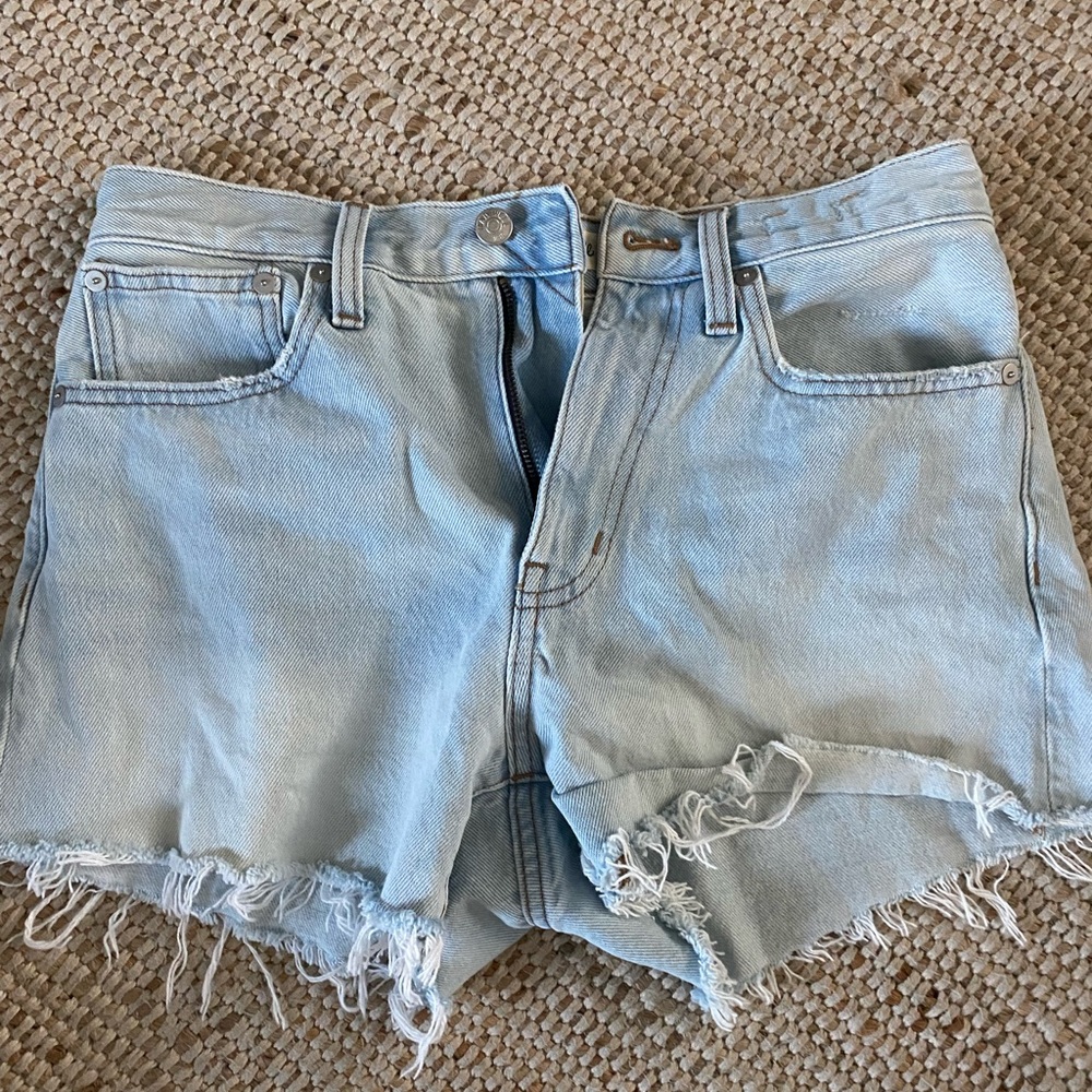 Madewell Blue Jean Shorts Vintage Distressed Style